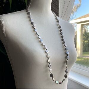 Genuine Gray Coin Pearls 34" Long Necklace
